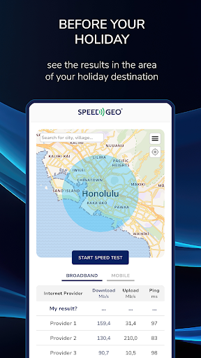 Screenshot of Speed Test by SPEEDGEO