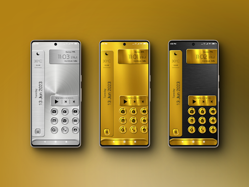 Android application A12 Metallic Theme for KLWP screenshort