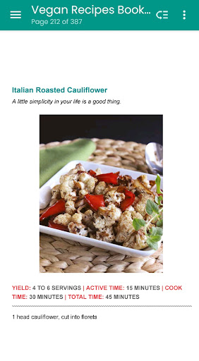 Vegan Recipes Book Screen 3