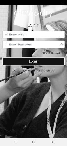 Android application glow&dry: Supplier Marketplace screenshort