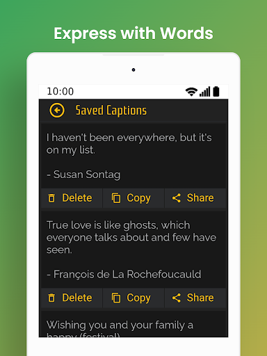 Caption Zone - Quotes and Status