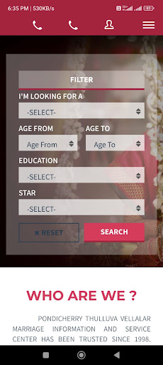 Android application Vellala Mudaliyar Matrimony screenshort