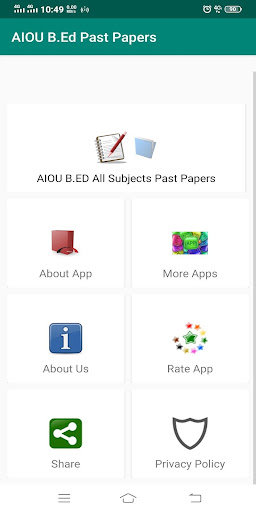 Android application AIOU B.Ed Past Papers screenshort