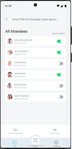 Android application MEC Ticket Scanner screenshort