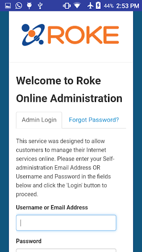 Android application Roke Telkom (Uganda) Self Care screenshort