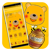 Kawaii Yellow Pooh Bear theme  Icon