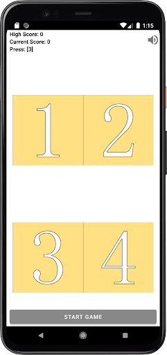 Memory Test Game Screen 2