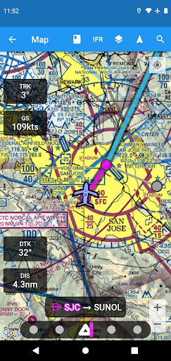 Android application AviNavi, navigation for pilots screenshort