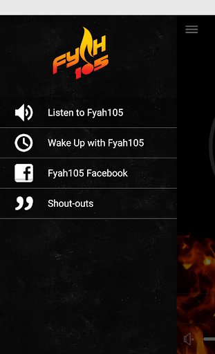 Android application Fyah 105 FM screenshort