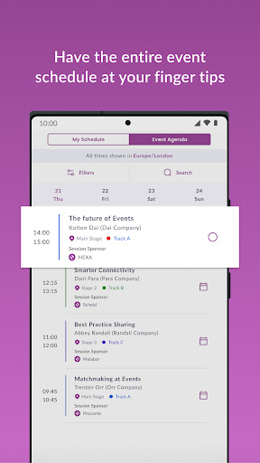 Android application Sibec Fitness Industry Events screenshort