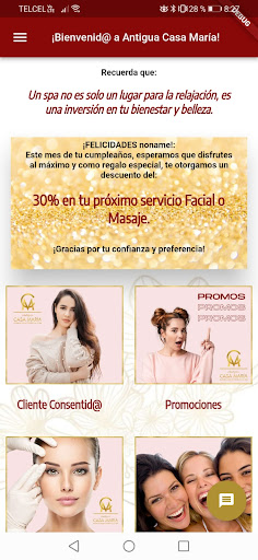 Android application Antigua Casa María screenshort