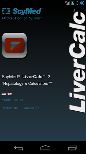 Android application LiverCalc™ screenshort