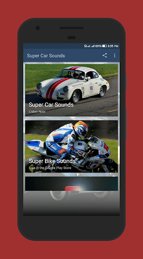 Android application Super Car Sounds screenshort