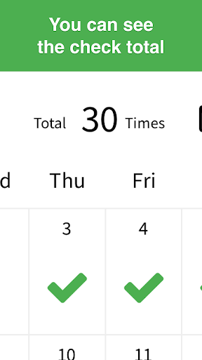 Screenshot of Check Calendar - Habit Tracker
