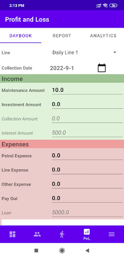 Android application FinDiary screenshort