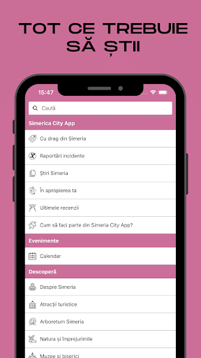 Simeria City App Screen 2