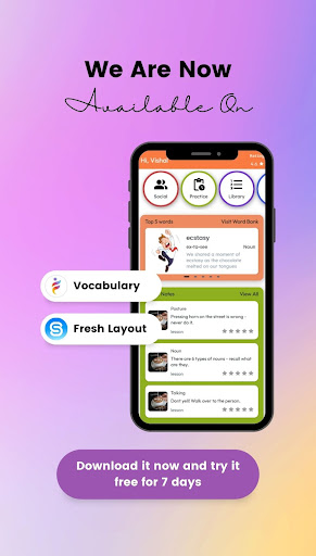 Android application English With A Coach screenshort