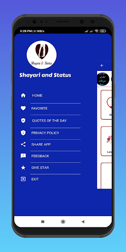 Android application Shayari&Status screenshort