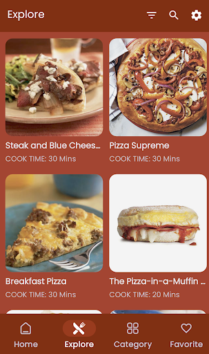 Pizzalicious App Recipes Screen 3