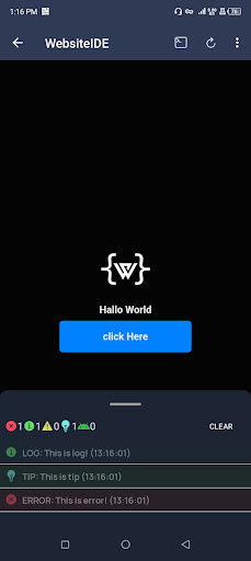 WebsiteIDE: HTML Code Editor Screen 3