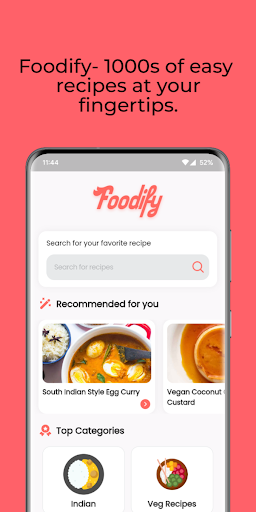 Android application Foodify screenshort
