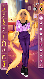 Golden princess dress up game