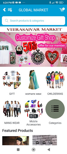 Android application GLOBAL MARKET screenshort