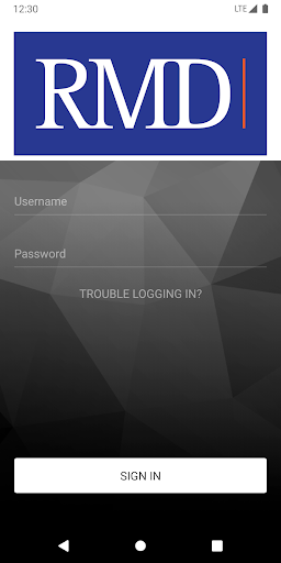 Android application R.M. Davis Client Portal screenshort