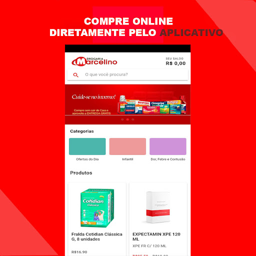 Android application Drogaria Marcelino screenshort