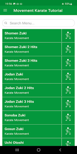 Android application Movement Karate Tutorial screenshort