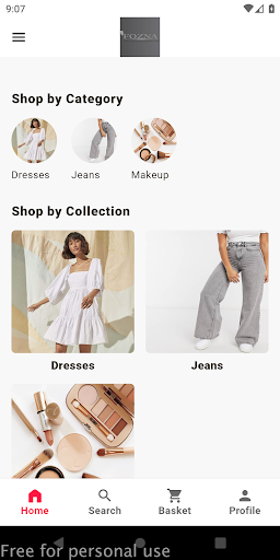 Android application Fozna Shop screenshort