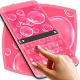 Pink Bubbles Keyboard Theme icon