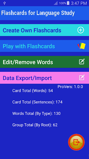Android application FlashCardPro Maker screenshort