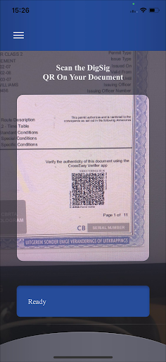 CrossEasy Verifier Screen 3