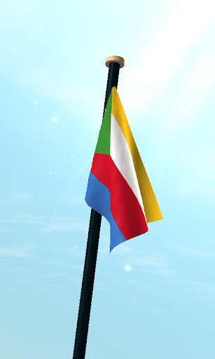 Comoros Flag 3D Live Wallpaper Screen 3