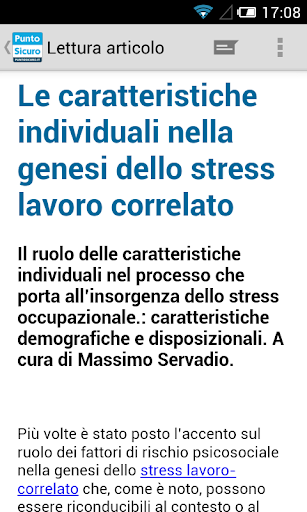 PuntoSicuro Screen 2