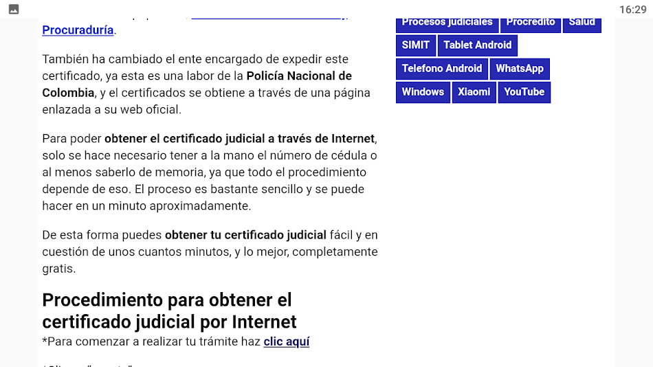#8. Certificado Judicial (Android) Podle: JuSoft