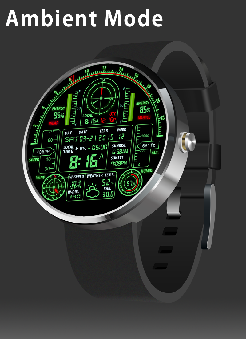 Android application V08 WatchFace for Moto 360 screenshort