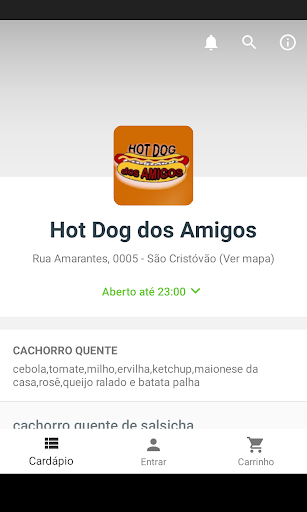 Android application Hot Dog dos Amigos screenshort