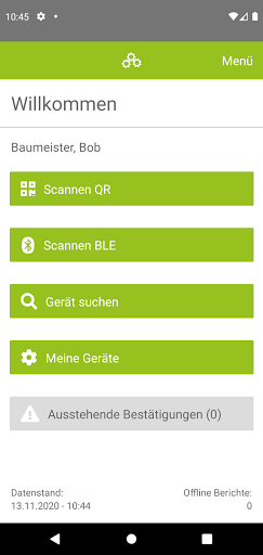 Android application GW Geräte screenshort