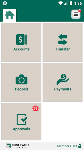 First Eagle Bank eCorp Screen 3
