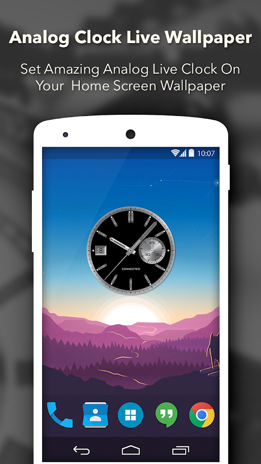 Android application Analog Clock Live Wallpaper screenshot