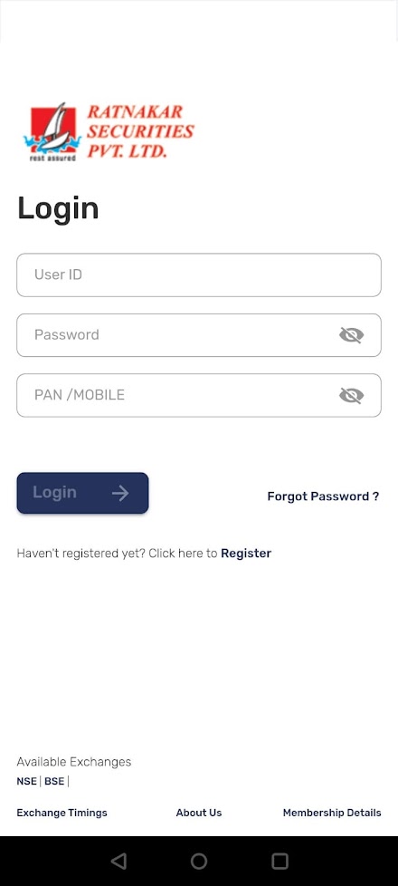 Ratnakar TradeExpress Screen 2