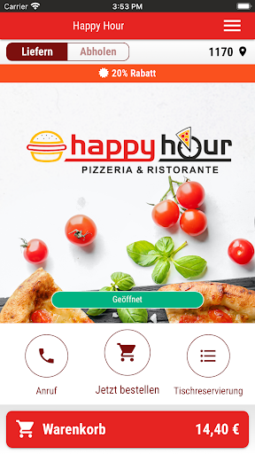 Android application Happy Hour screenshort