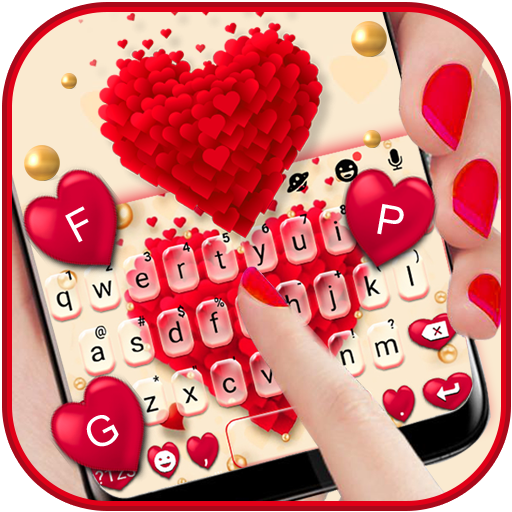 Red Valentine Hearts Theme  Icon