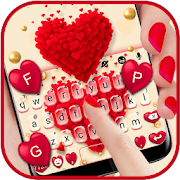 Red Valentine Hearts Keyboard Theme