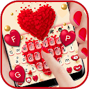 Red Valentine Hearts Tastatur-Red Valentine Hearts Tastatur-Thema 