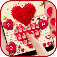 Тема для клавиатуры Red Valentine Hearts