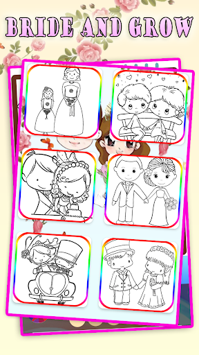 Bride and Groom Wedding Coloring Pages