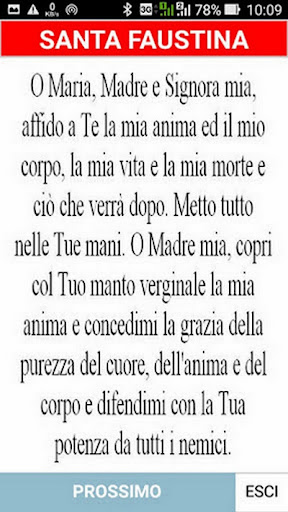 Android application Santa Faustina screenshort